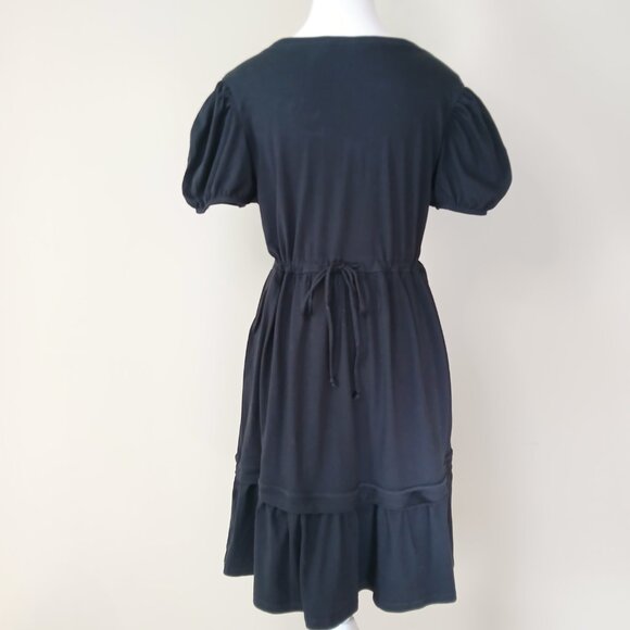 Aritzia Sunday Best Cruise Crew Babydoll Dress Black Size Medium - Picture 4 of 7